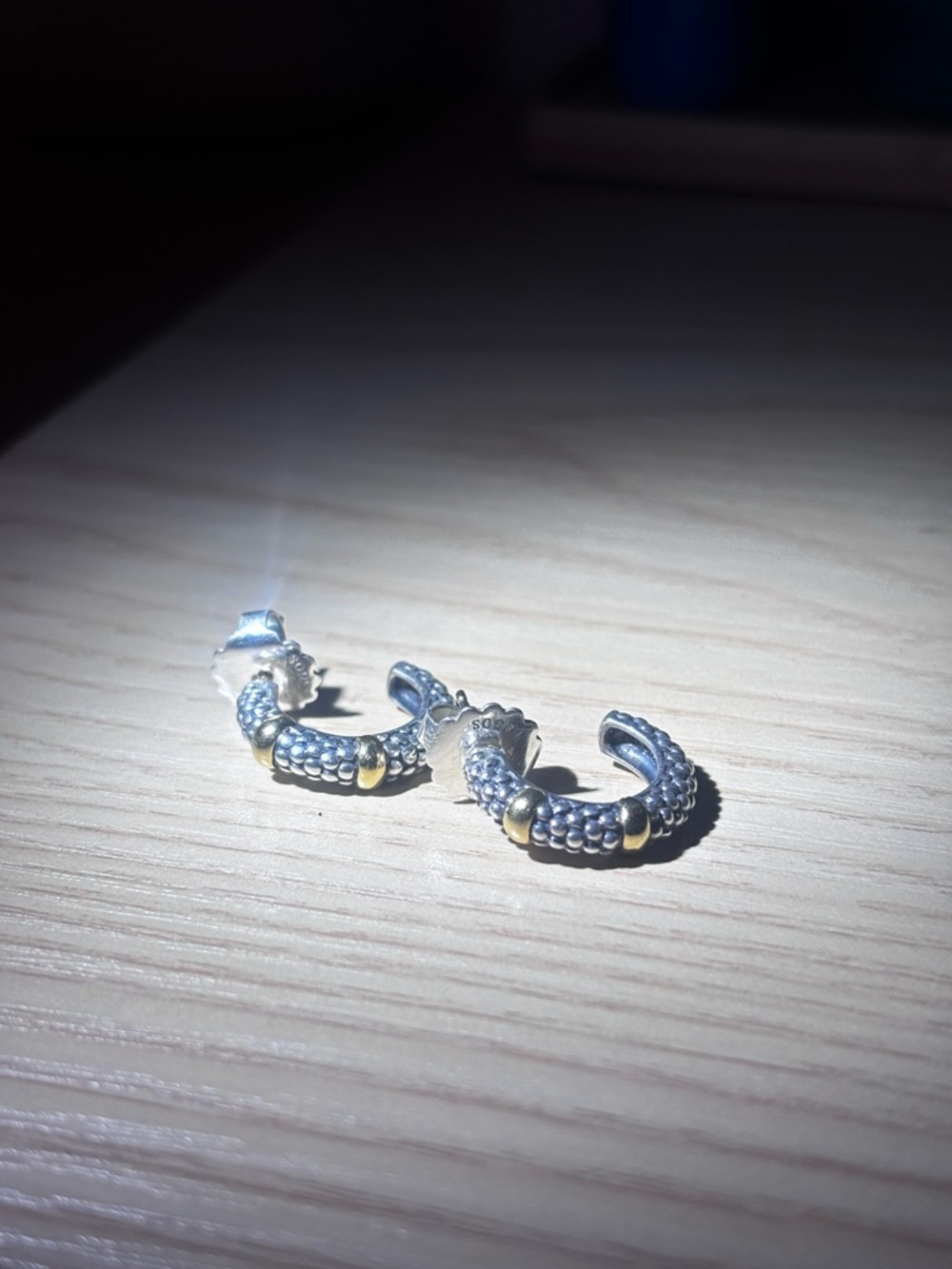 LAGOS Two-Tone Huggie Hoop Earrings